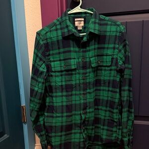 Old Navy Plaid Shirt in Green and Black